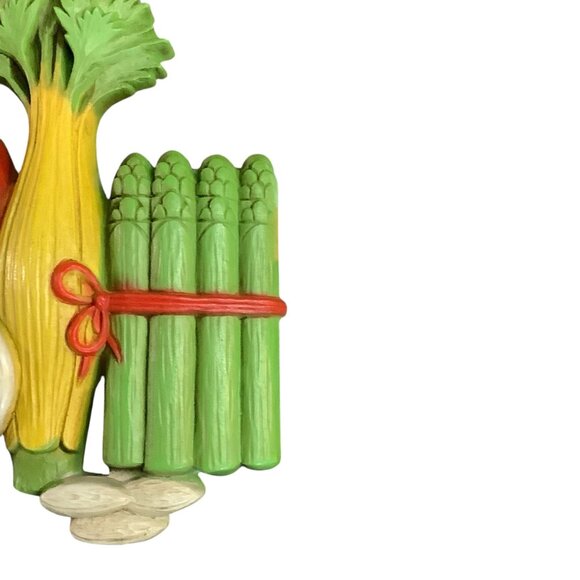 Vtg Homco Vegetables Wall Decor 1975 Tomato Celery Asparagus & Garlic - Picture 4 of 7